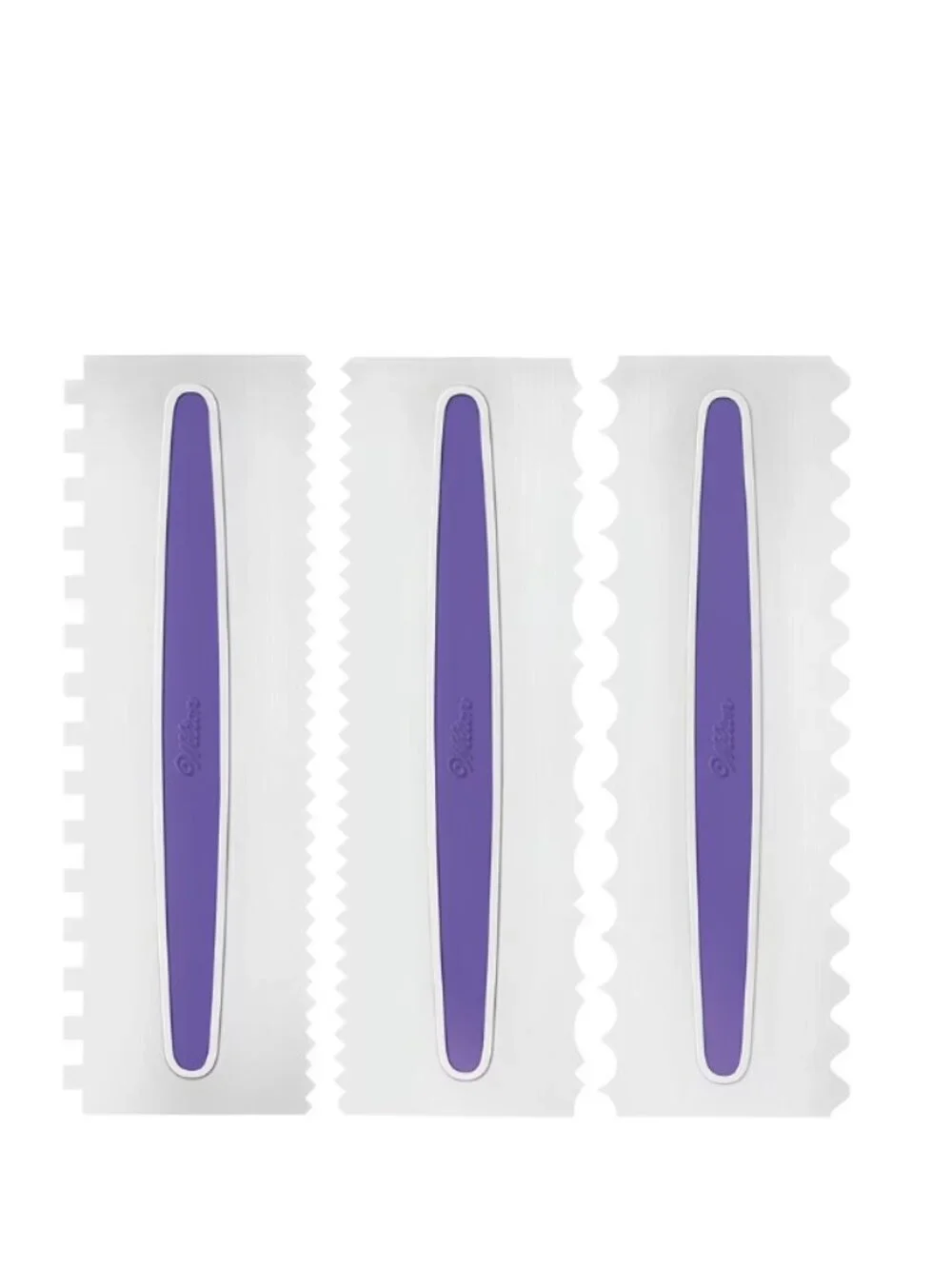 Wilton Icing Smoother Comb Set, 3-Piece Adaptable Model, 9 x 3 in., Plastic